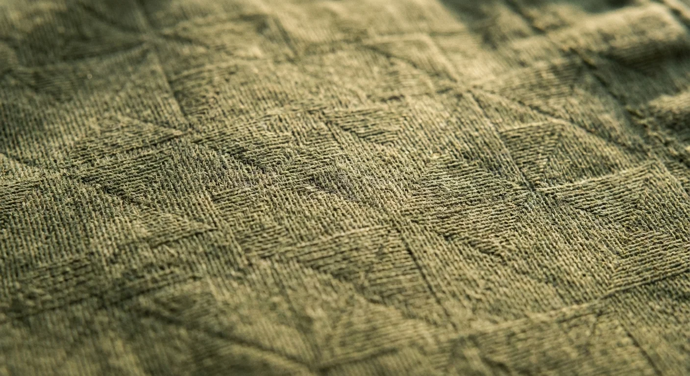 Close-up of textured Chino shorts fabric with an embossed pattern.