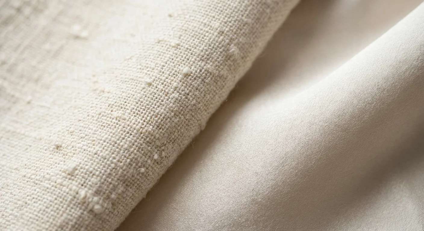 Detalii de materiale textile de înaltă calitate, in și satin mătăsos.