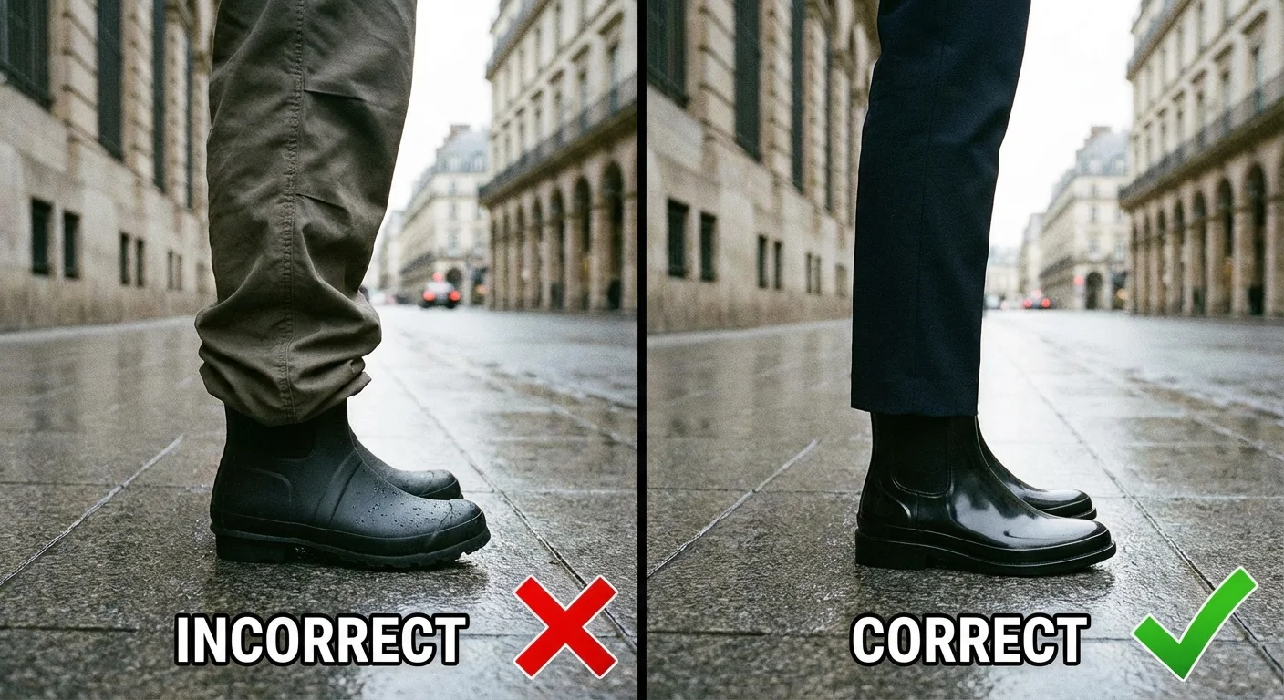 Exemplu de styling corect: pantaloni slim care se îmbină perfect cu gheata.