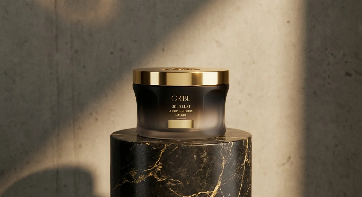 Un produs premium de îngrijire a părului prezentat elegant.